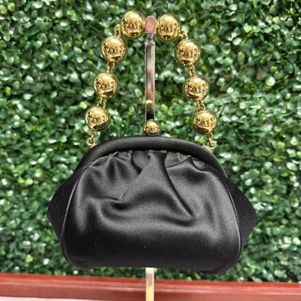 Tiffany & co. Bead Chain Bracelet Back Satin Mini Evening Bag - Picture 3 of 9
